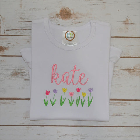 Girl's Spring Tulips Shirt