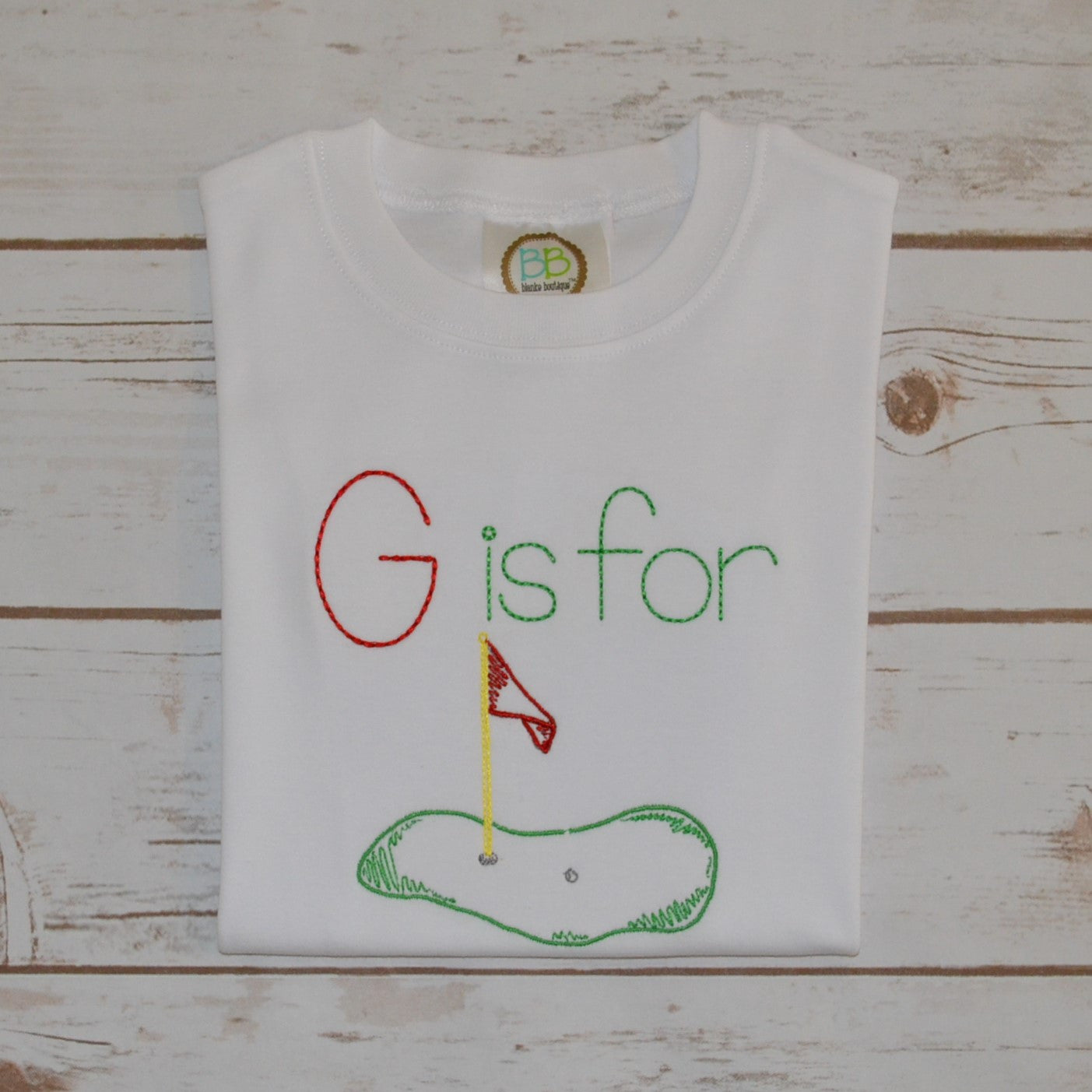 Boy's G is for Golf Green Shirt