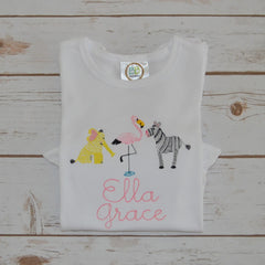 Girl's Zoo Animals Shirt