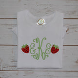 Girl's Strawberry Monogram Shirt