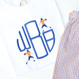 Circle Monogram w/ Mini Football Player Shirt