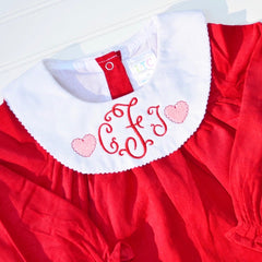 Red Corduroy Bishop Dress