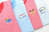 Light Blue Stripe L/S Mini Design Tees