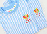 Light Blue Stripe L/S Mini Design Tees